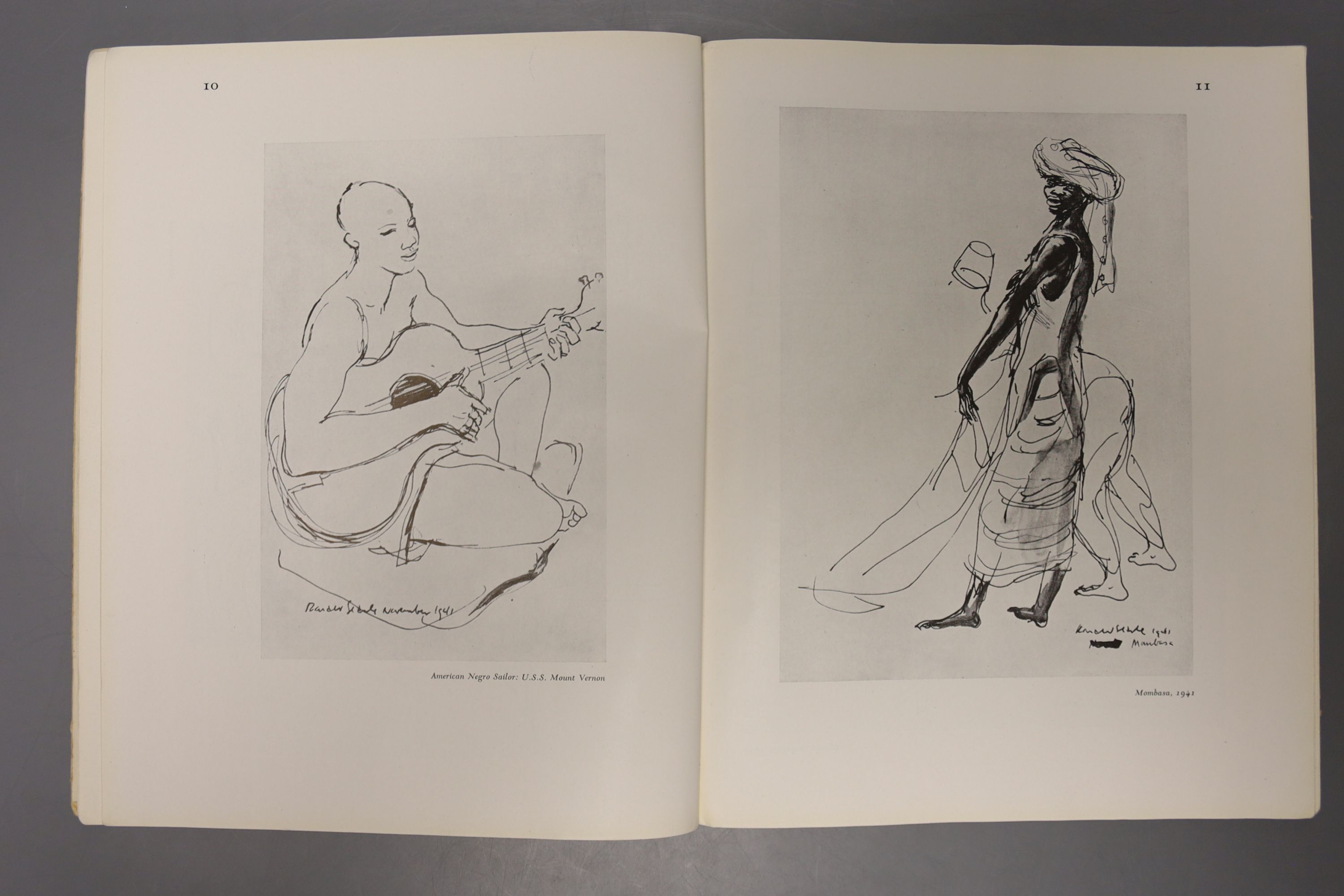 Rae, Simon & Searle, Roland, 'The Face of War', A signed limited edition numbered 103/294, Previous Parrot Press, Oxford 1999, together Searley, Ronald, 'Forty Drawings' Cambridge, University Press, 1946 and Cowper, Will